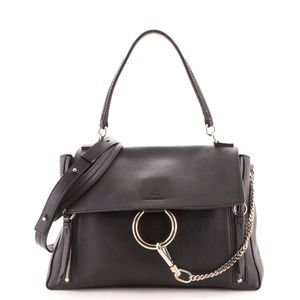 Chloe Faye Day Bag Leather Medium Black